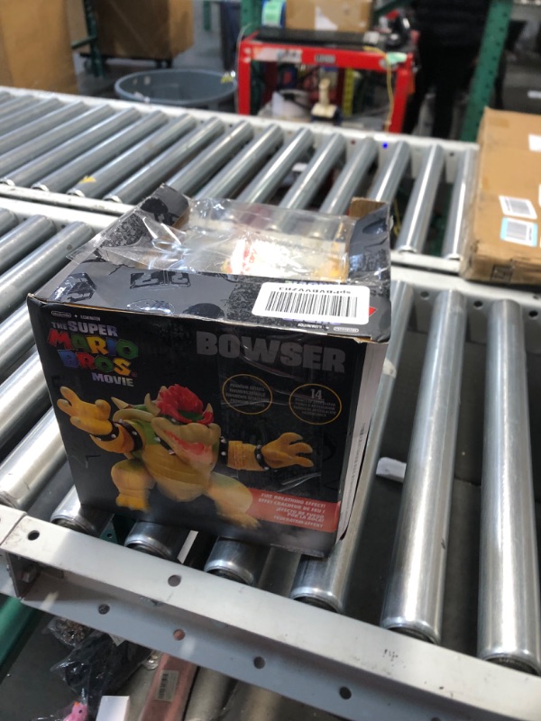 Photo 3 of **damaged box** The Super Mario Bros. Movie 7-Inch Feature Bowser Action Figure with Fire Breathing Effects