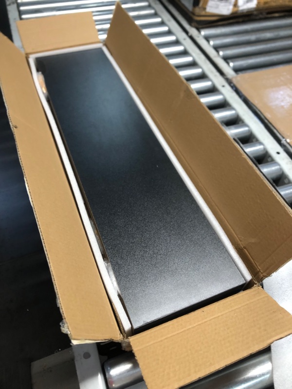 Photo 1 of **cracked on back** Fixwal Floating Shelves, Large Bathroom Decor Wall Shelves, Extra Long 32 x 8in Bathroom Shelves Set of 2, with Invisible Brackets (Black)