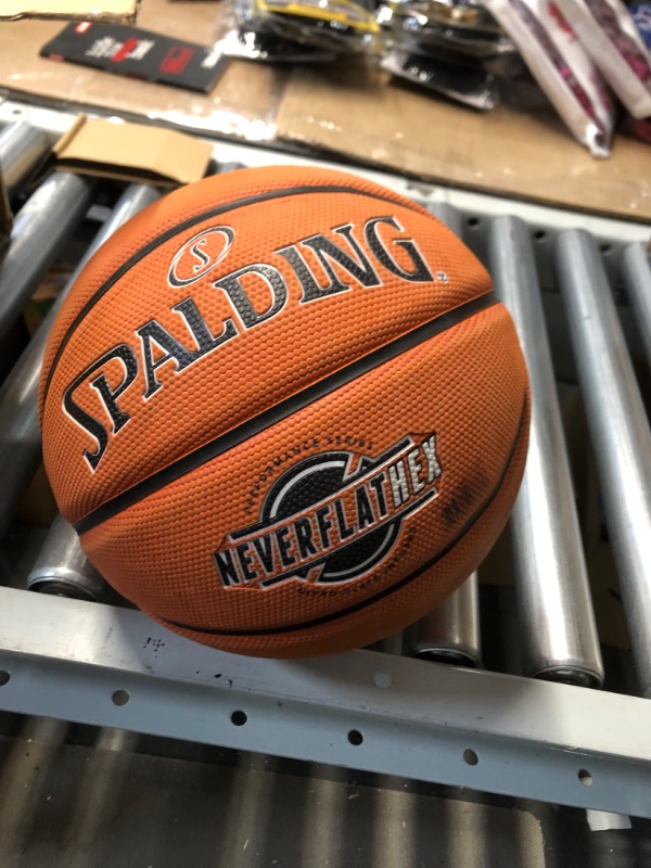 Photo 2 of (needs to be inflated) Spalding SGT NeverFlat Hexagrip Indoor-Outdoor Basketball Official Size 7, 29.5"