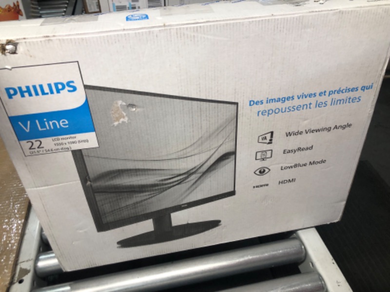 Photo 1 of PHILIPS 22 inch Class Thin Full HD Monitor (1920 x 1080) 75Hz - VESA, HDMI & VGA Port