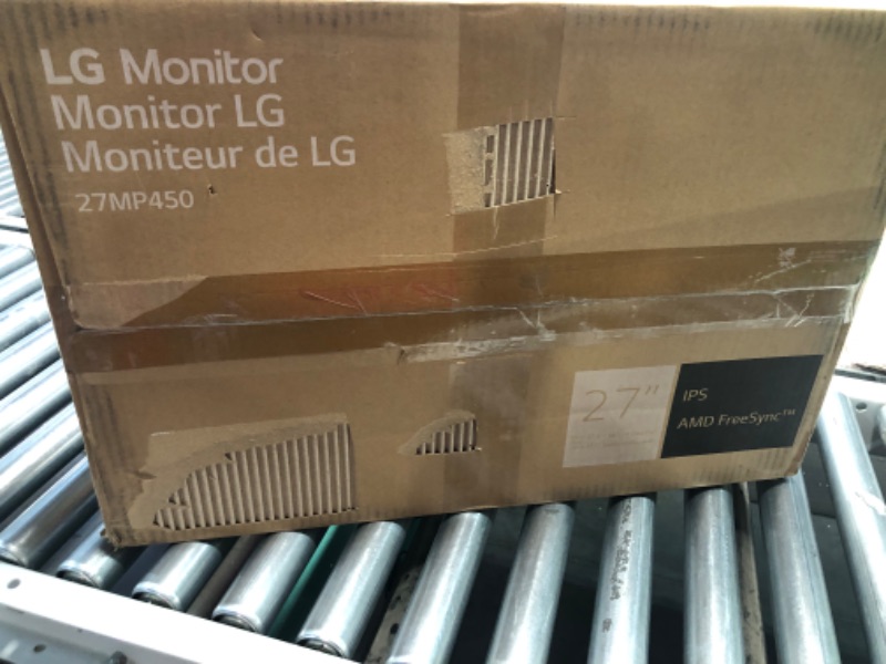 Photo 1 of LG FHD 27-Inch Computer Monitor 27MP450-B, IPS with AMD FreeSync, Black Tilt & Height Adjustable