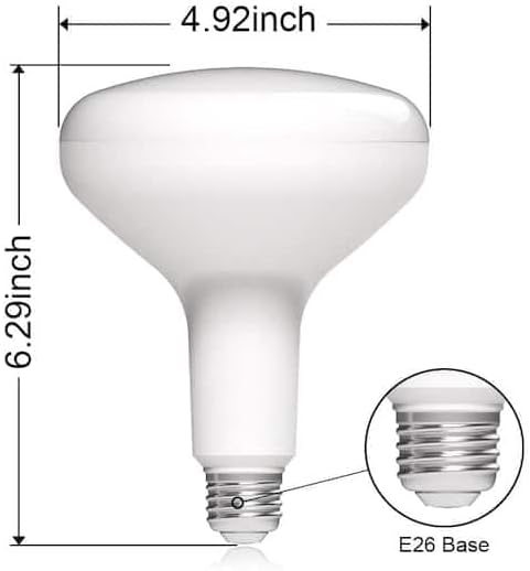 Photo 4 of (NON-REFUNDABLE) Home Depot 75-Watt Equivalent BR40 CEC Dimmable LED Light Bulb 2700K Soft White (6-Pack) Damp Location Rated