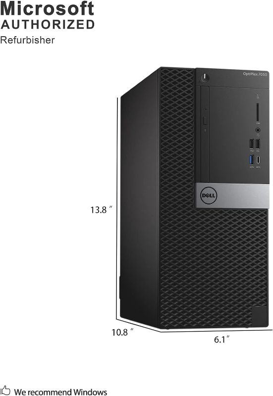 Photo 1 of (NON-REFUNDALE) DELL 7050 Mini Tower Desktop Intel i7-7700 UP to 4.20GHz 32GB DDR4 New 