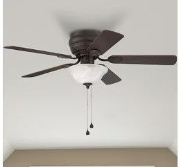 Photo 1 of (NON-REFUNDABLE) Harbor Breeze Mayfield 44-in Bronze Indoor Flush Mount Ceiling Fan with Light (5-Blade)
