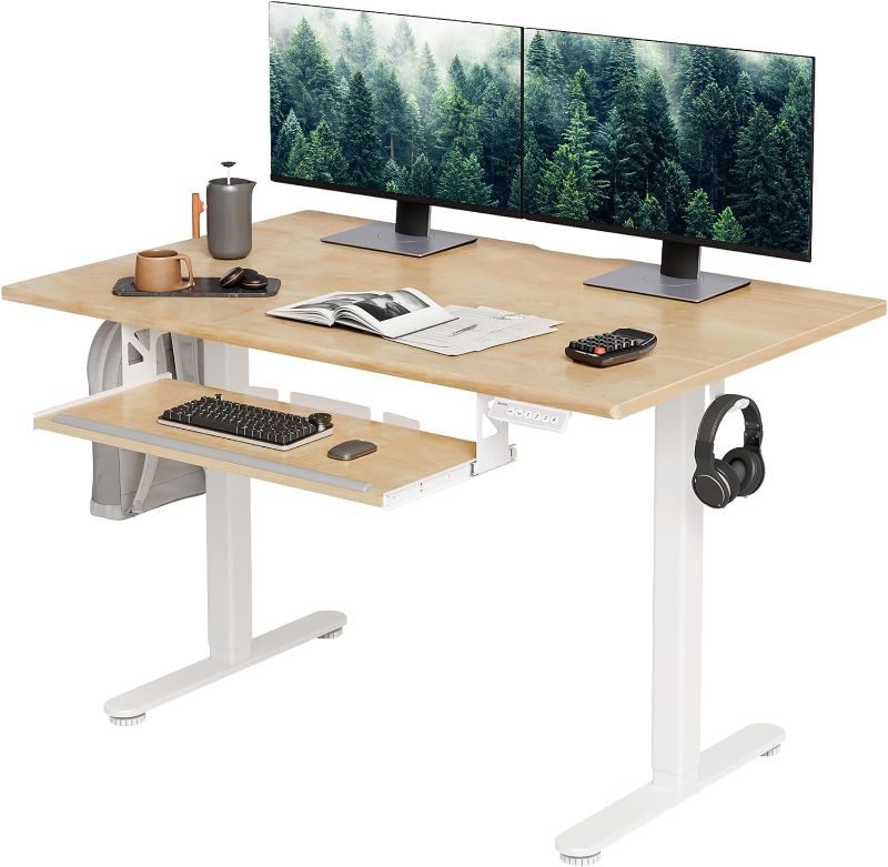 Photo 1 of (important)(see notes) Claiks Standing Desk with Keyboard Tray, Electric Standing Desk Adjustable Height