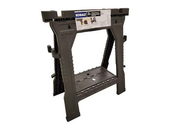 Photo 1 of ***USED - NO PACKAGING - SEE PICTURES***
Kobalt 27-in W x 32-in H Plastic Saw Horse (1000-lb Capacity)