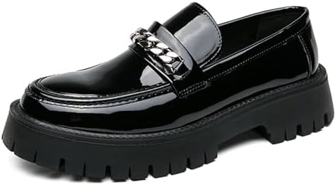 Photo 1 of ***STOCK PHOTO FOR REFERENCE ONLY****SEE OTHER PIC**
Men's Leather Platform Chunky Slip-On Penny Loafers Classic Round Toe Lug Sole Business Casual Formal Work Shoes