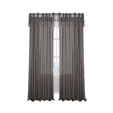 Photo 1 of (NON-REFUNDABLE) allen + roth 95-in Grey Light Filtering Tie Top Single Curtain Panel
