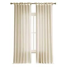 Photo 1 of (READ FULL POST) allen + roth 95-in Ivory Light Filtering Tie Top Single Curtain Panel
