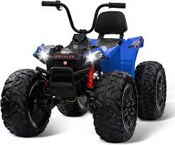 Photo 1 of ***MISSING CHARGER - NO PACKAGING - DOESN'T RUN - SEE COMMENTS***
24V Kids ATV, Hetoy Ride on Car 4WD Quad Electric Vehicle, 4x80W Powerful Engine, with 7AHx2 Large Battery, Accelerator Handle, EVA Tire, Full Metal Suspension, LED Light, Bluetooth