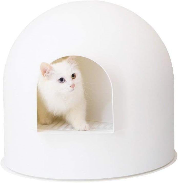 Photo 1 of (see all images) pidan Igloo Cat Litter Box Enclosure with lid, High Dome Covered 