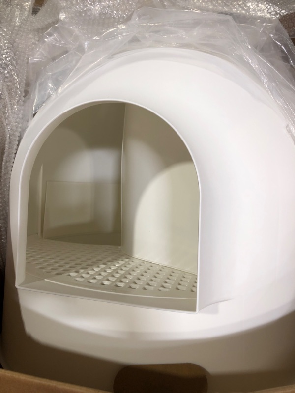 Photo 3 of (see all images) pidan Igloo Cat Litter Box Enclosure with lid, High Dome Covered 