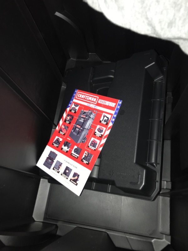 Photo 1 of **DAMAGED SEE NOTES**CRAFTSMAN TRADESTACK System 22.5-in.Drawer Tool Box, Black, Structural Foam, Lockable (CMST21445)