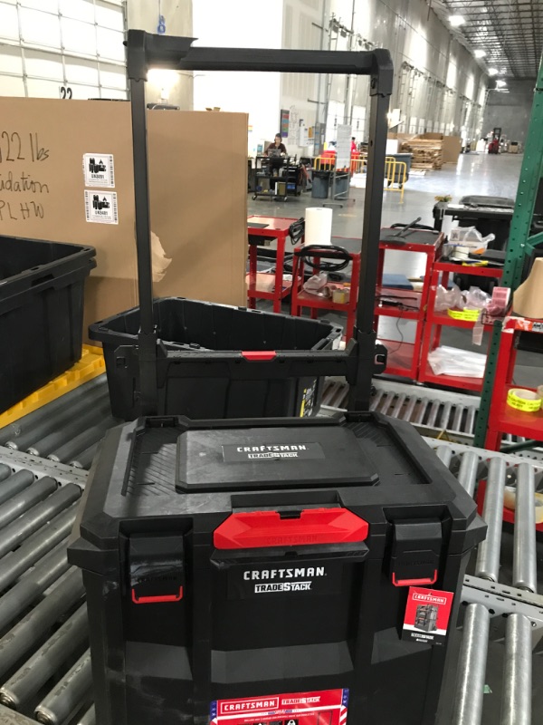 Photo 1 of **DAMAGED SEE NOTES**CRAFTSMAN TRADESTACK System 22.5-in.Drawer Tool Box, Black, Structural Foam, Lockable (CMST21445)