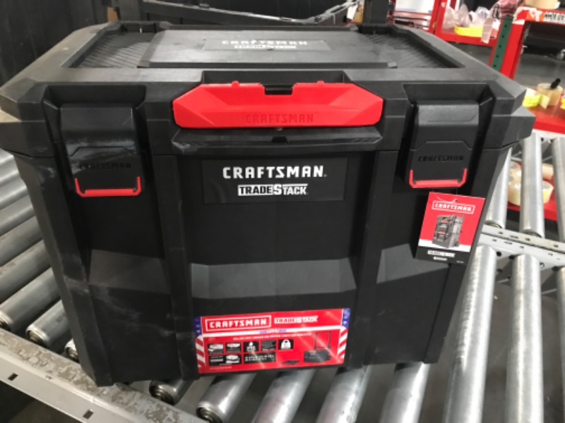 Photo 1 of **DAMAGED SEE NOTES**CRAFTSMAN TRADESTACK System 22.5-in.Drawer Tool Box, Black, Structural Foam, Lockable (CMST21445)