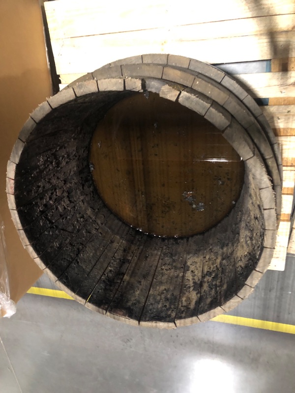 Photo 7 of ***USED - SOAKED WITH WATER - SEE COMMENTS***
(Pack of 4) Real Wood Products 25.5-in W x 17.5-in H Brown Wood Rustic Barrel