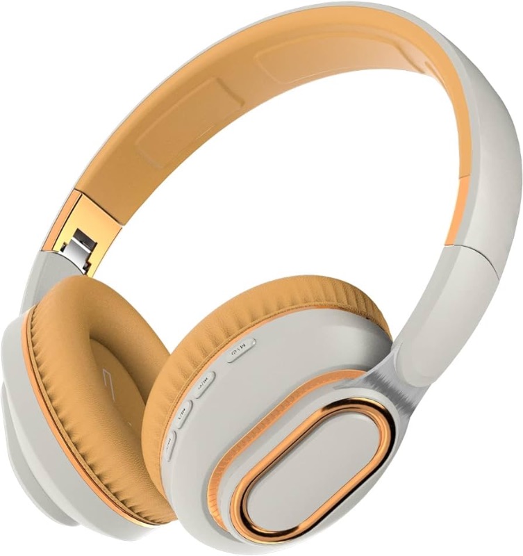 Photo 1 of **SEE NOTES**E-SHIDAI Portable Wireless Headphones - Foldable Lightweight Over-Ear Headphones, Ergonomically Designed Bluetooth Headphones, Soft and Comfortable for Office, School, Travel, Sports (Light Gray)