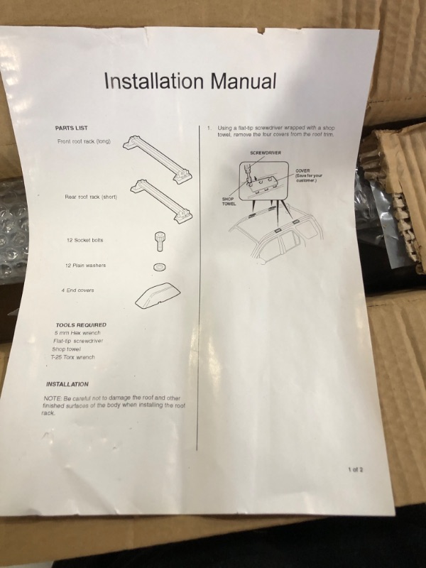 Photo 3 of INEEDUP Cross Bars Roof Rack Fit for 2002-2006 for Honda CR-V OE Style Bolt-On Roof Rack Rail Cross Bar Luggage Cargo Carrier,2-Pack