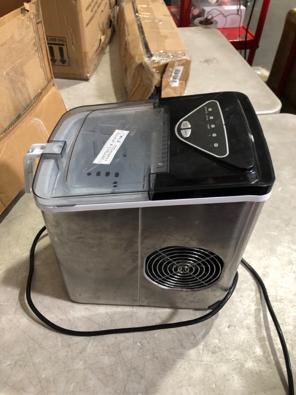 Photo 3 of ***USED - DIRTY - MISSING SCOOP - POWERS ON - UNABLE TO TEST FURTHER - NO PACKAGING***
Silonn Countertop Ice Maker, 9 Ice Cubes in 6 Mins, 26 Lbs in 24 Hrs, Compact Ice Machine with Ice Basket & Scoop, 2 Ice Sizes Self-Cleaning Ice Maker for Home/Party/Of