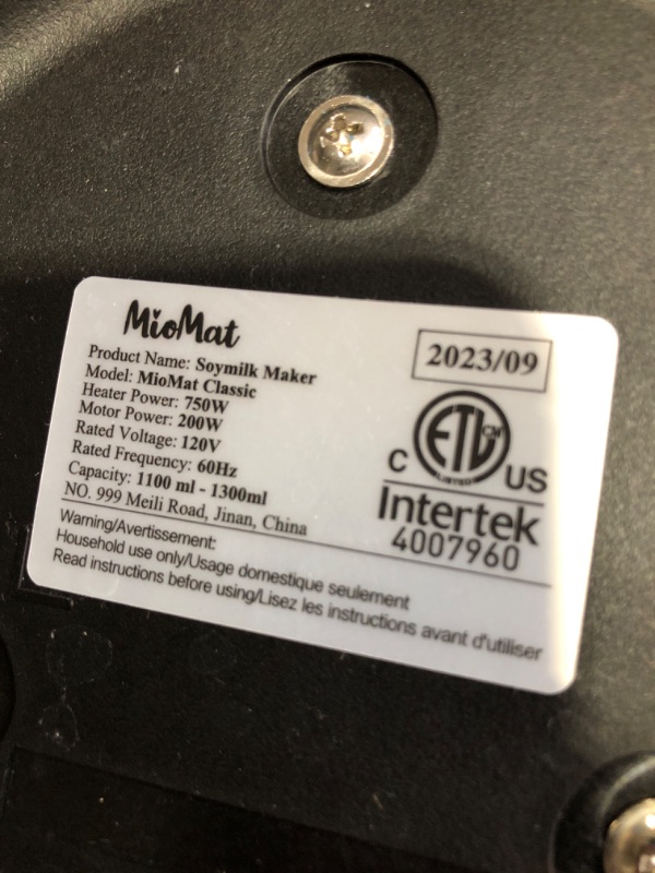 Photo 6 of (used)(see all images) MioMat 8in1 Plant-based Milk Maker