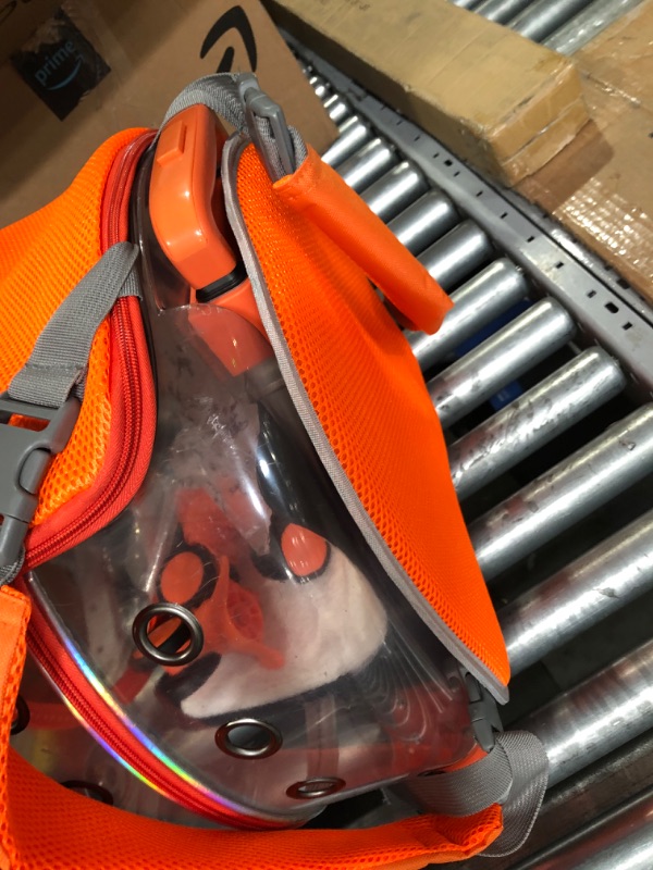 Photo 2 of *** UNKNOWN IF MISSING PARTS *** Cat Carrier with Silent Wheels Telescopic Handle (ORANGE)