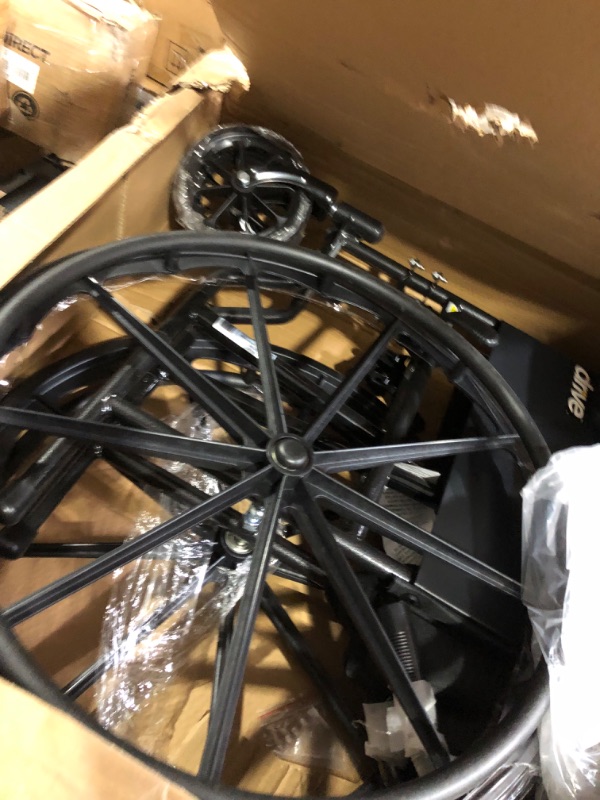 Photo 2 of Drive Medical SSP118FA-SF Silver Sport 1 Folding Transport Wheelchair 