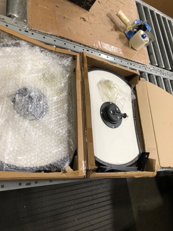 Photo 4 of *** UNKNOWN IF MISSING PARTS *** Geetery 2 Pcs Indoor Convex Security Mirror Round Rectangular Acrylic Convex Mirror (18" x 12")