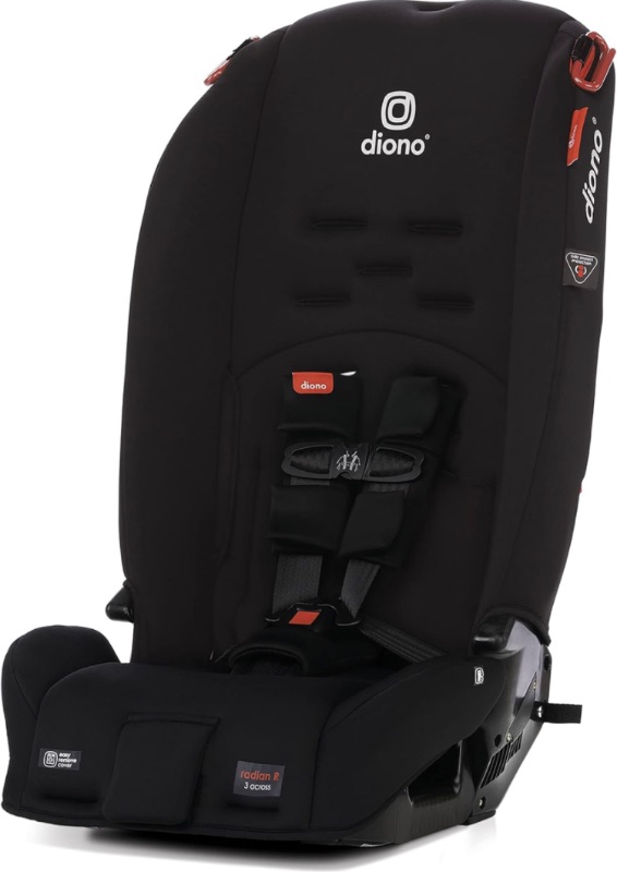 Photo 1 of Diono Radian 3R, 3-in-1 Convertible Car Seat, Rear Facing & Forward Facing, 10 Years 1 Car Seat, Slim Fit 3 Across, Jet Black