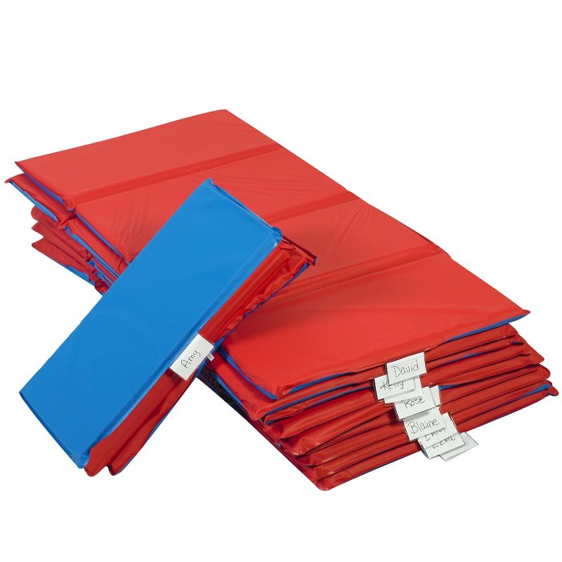 Photo 1 of *** UNKNOWN IF MISSING PARTS *** Angel's Rest Daycare 1" Nap Mat, Red-Blue, 10 Pack