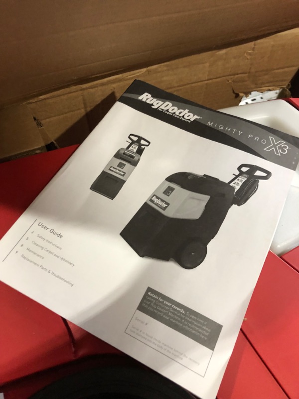 Photo 1 of *** UNKNOWN IF PARTS MISSING *** Rug Doctor Mighty Pro X3 Commercial Carpet Cleaner