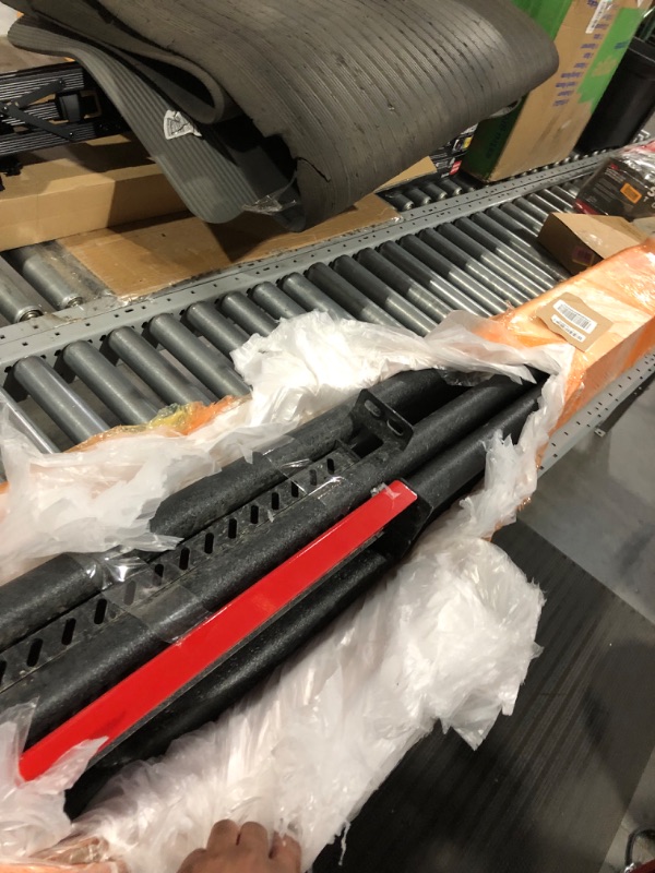 Photo 3 of ***USED - MISSING HARDWARE - UNABLE TO VERIFY FUNCTIONALITY***
OEDRO 6 inch Running Boards Compatible with 2015-2024 Chevy Colorado/GMC Canyon Crew Cab,Truck Side Steps w/Paintable Plates,Textured Nerf Bar, Black & Red Triple-tube