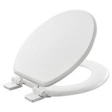 Photo 1 of *** MINOR DAMAGE | UNKNOWN IF MISSING PARTS *** American Standard Moments Wood White Round Soft Close Toilet Seat
