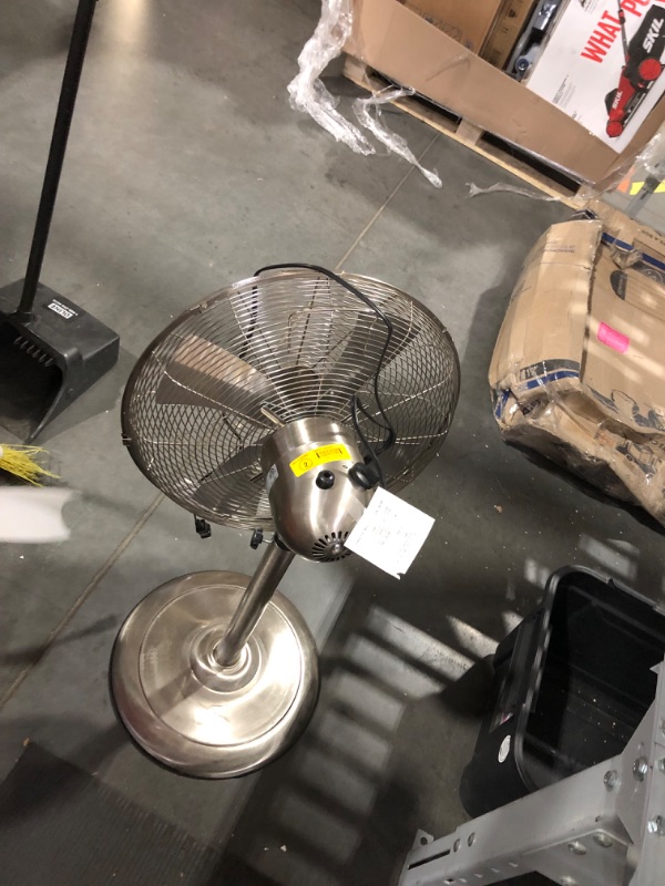 Photo 2 of *** STOCK PHOTO FOR REFERENCE ONLY *** Utilitech 16-in 120-Volt 3-Speed Indoor Nickel Brushed Oscillating Pedestal Fan
