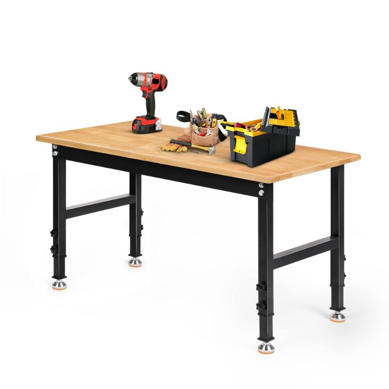 Photo 1 of *** STOCK PHOTO FOR REFERENCE ONLY *** Kobalt 48-in L x 17-in H 1-Drawer Multiple Colors Bamboo Adjustable Height Portable Work Bench Top
