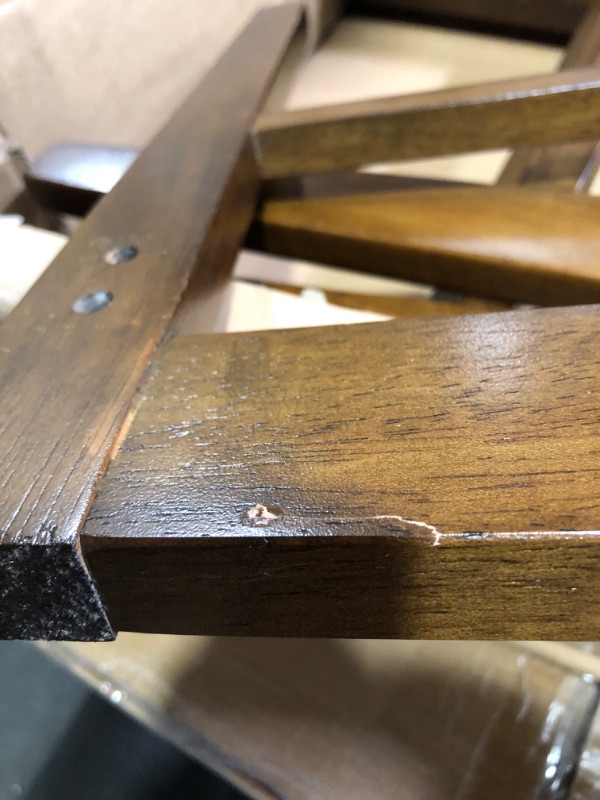 Photo 5 of ***DAMAGED - MISSING PARTS - SEE COMMENTS***
Baxton Studio Devlin Mid-Century Modern Transitional Light Grey Fabric Upholstered and Walnut Brown Finished Wood 4-Piece Dining Chair Set, 18.7"D x 21"W x 30.1"H