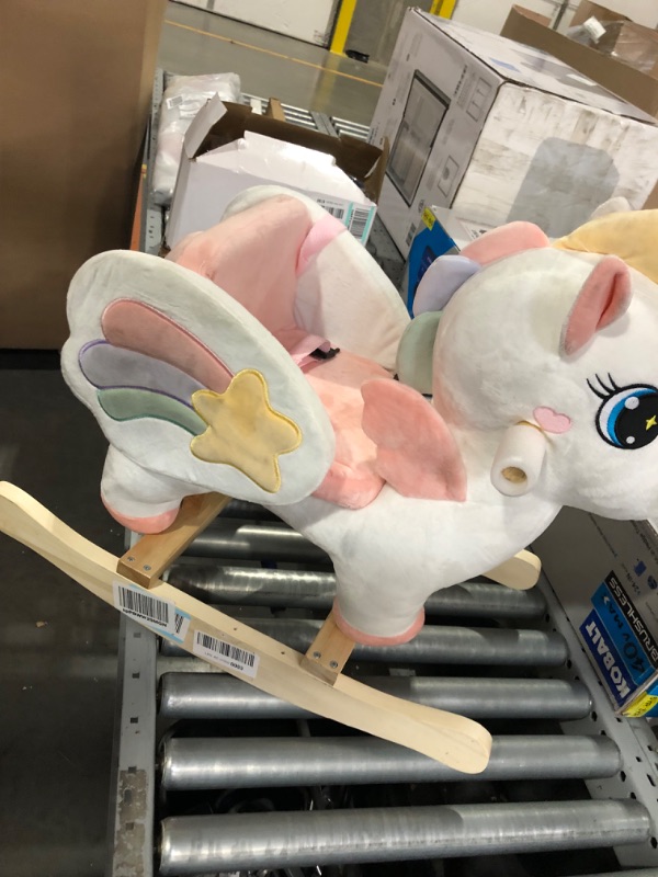 Photo 2 of *** MINOR DAMAGE *** FUNLIO Unicorn Baby Rocking Horse