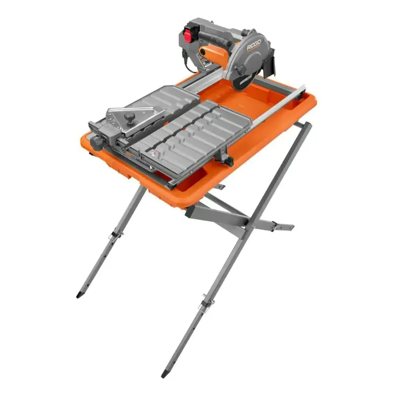 Photo 1 of *** STOCK PHOTO FOR REFERENCE ONLY | UNKNOWN IF MISSING PARTS *** 9-Amp 7 in. Blade Corded Wet Tile Saw with Stand
