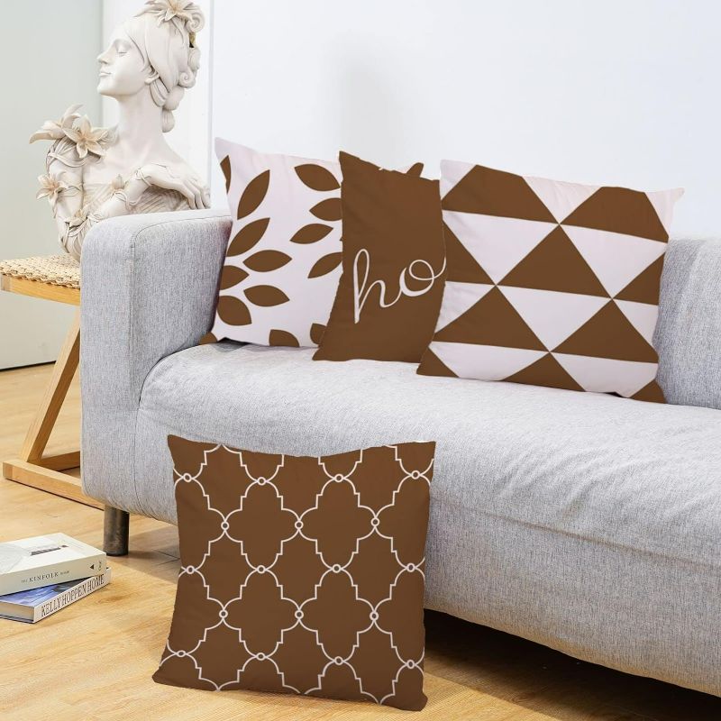 Photo 1 of *** STOCK PHOTO FOR REFERENCE ONLY *** 18x18 Decorative Throw Pillow Covers, Set of 4