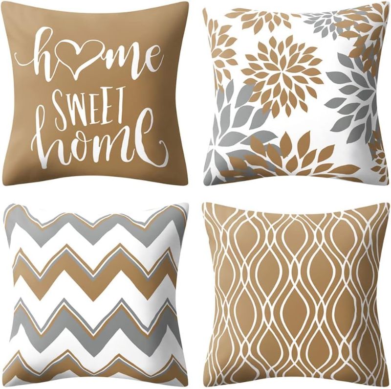 Photo 1 of *** STOCK PHOTO FOR REFERENCE ONLY *** 18x18 Decorative Throw Pillow Covers, Set of 4