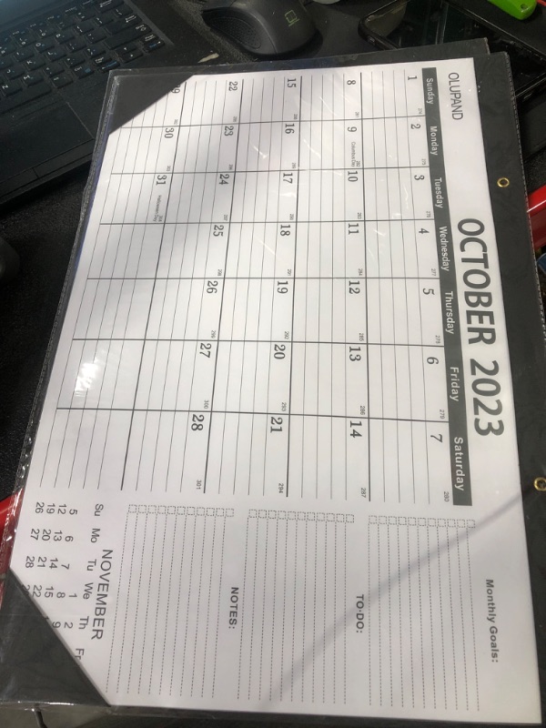 Photo 3 of Desk Calendar 2024-2025-18 Months,2024 Calendar Large Ruled Blocks Excellent,Calendar 2024-2025-OCTOBER 2023- MARCH 2025,Desk Calendar 2024 for for Home,Office or School.