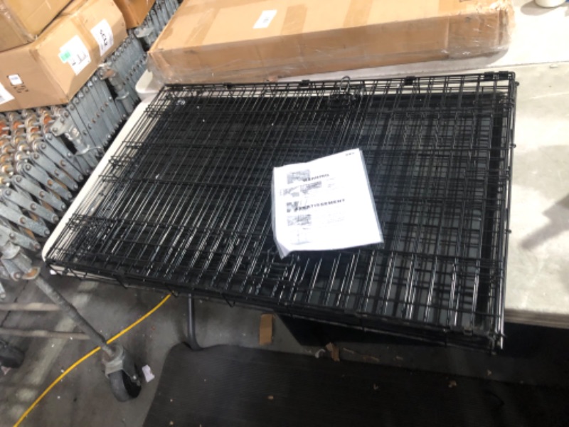 Photo 1 of ***USED - BENT - WARPED - NO PACKAGING - SEE PICTURES - LIKELY MISSING PARTS***
Midwest Homes for Pets Ginormous Double Door 54-Inch Dog Crate for XXL Dogs Breeds; Great Dane, Mastiff, St. Bernard, Drop Pin Assembly Requires Two People; Divider Panel Not 