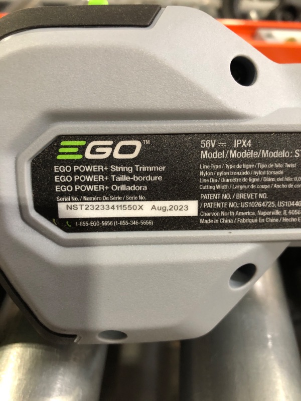 Photo 3 of **UNABLE TO TEST**
EGO ST1500SF 15-Inch 56-Volt Cordless String Trimmer Included, 15in Rapid Reload (NO Battery/Charger), Black