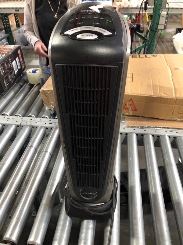 Photo 2 of **REMOTE MISSING**
Lasko Oscillating Ceramic Tower Space Heater for Home with Adjustable Thermostat