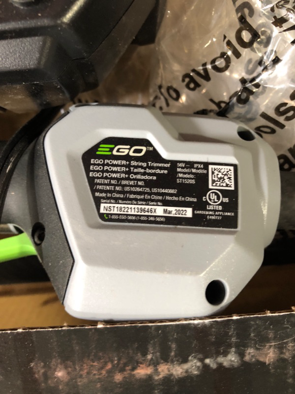 Photo 3 of ***MAJOR DAMAGE - MISSING BATTERY - SEE COMMENTS***
EGO Power+ ST1521S 15-Inch String Trimmer 