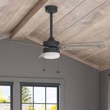 Photo 1 of **UNABLE TO TEST - GLASS PIECE MISSING**
Harbor Breeze Vue 44-in Matte Black Indoor Ceiling Fan with Light (3-Blade)
