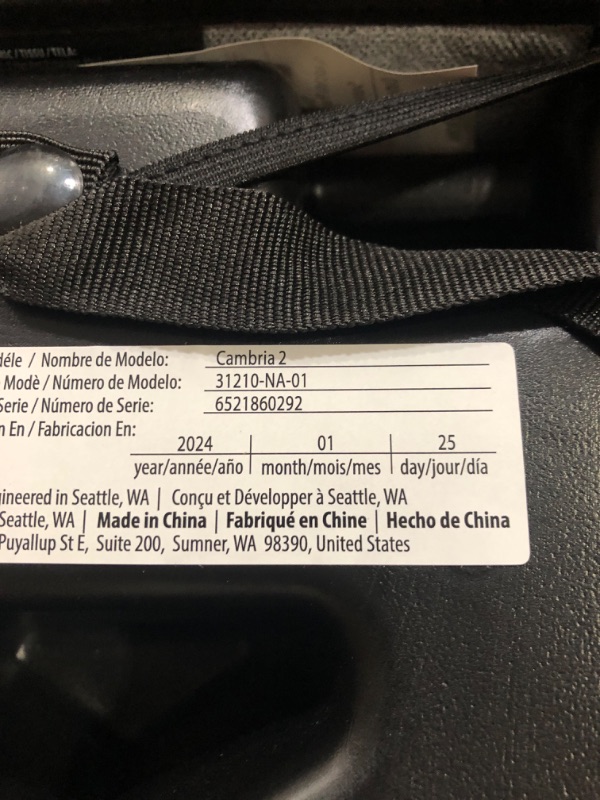 Photo 3 of Diono Cambria 2 XL 2022, Dual Latch Connectors, 2-in-1 Belt Positioning Booster Seat Black