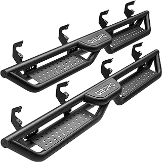 Photo 1 of OEDRO 7'' Running Boards Compatible with 2015-2023 Ford F-150 SuperCrew Cab, 2017-2022 Ford F-250 F-350, Bolt-on Drop Side Step, Black Powder Coated All-Steel Nerf Bar 2-Leaf Shape