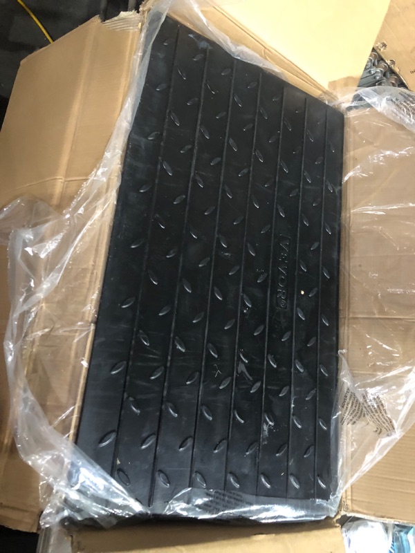 Photo 3 of ***USED - SCUFFED AND SCRAPED - SEE PICTURES***
VEVOR Rubber Threshold Ramp, 4" Rise Threshold Ramp Doorway, 3 Channels, 41.8"L x 24"W x 4"H