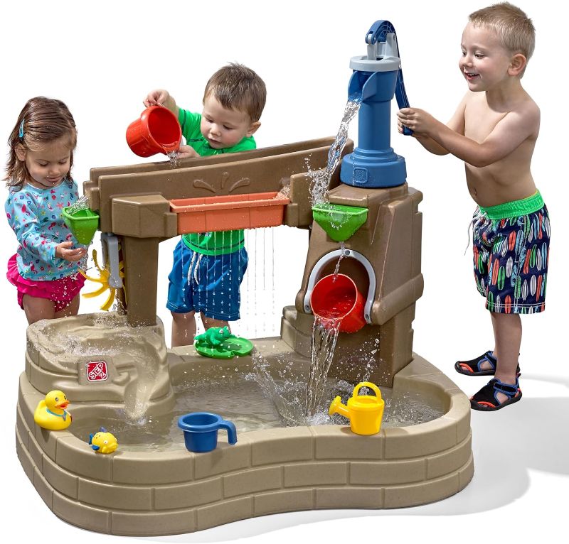 Photo 1 of **MAY BE MISSING PARTS**
Step 2 Pump & Splash Discovery Pond Water Table, Outdoor Kids Water Sensory Table Pool