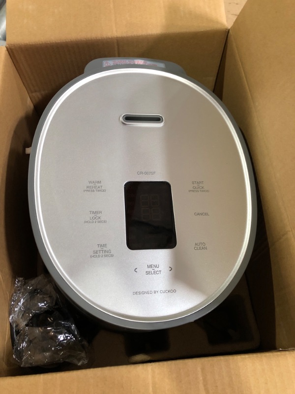 Photo 2 of CUCKOO CR-0675F | 6-Cup (Uncooked) Micom Rice Cooker |  6 CUP GRAY